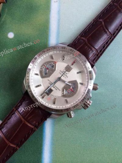 Tag Carrera Calibre 17 Brown Leather Band Replica Watches